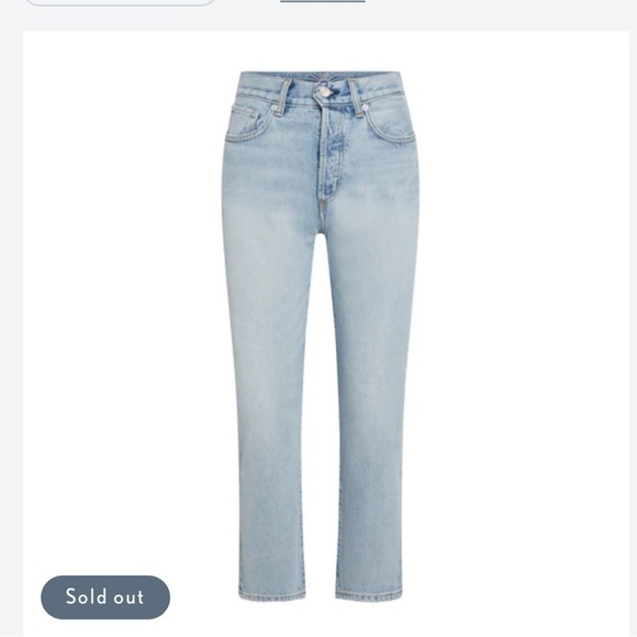 Daily Blue Hype Cropped Jeans Monsoon Wash Japanese Rigid Denim Jeans AG Jeans - Picture 1 of 15